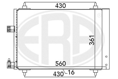 Радиатор кондиционера ERA 667020