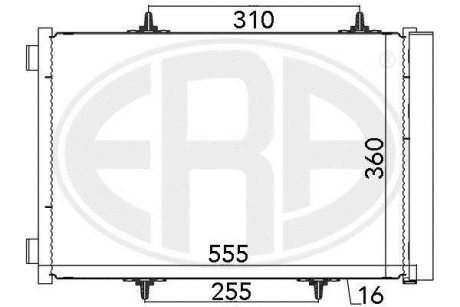 Радиатор кондиционера ERA 667025