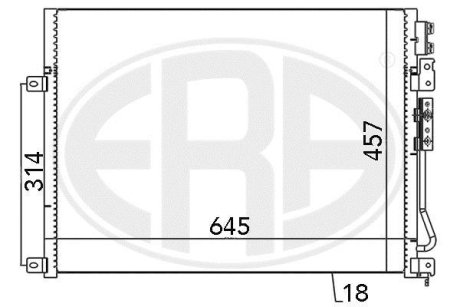 Радіатор кондиціонера ERA 667028