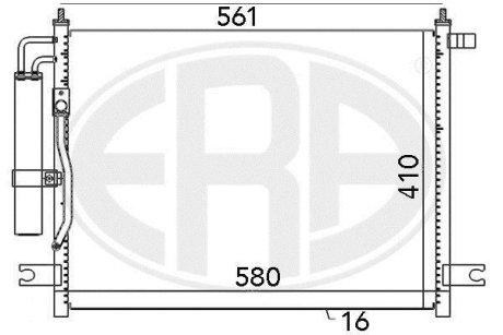 Радиатор кондиционера с осушителем ERA 667034