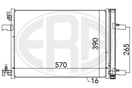 Радиатор кондиционера с осушителем ERA 667047