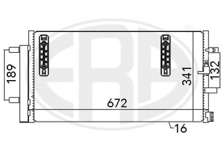 Радиатор кондиционера с осушителем ERA 667048