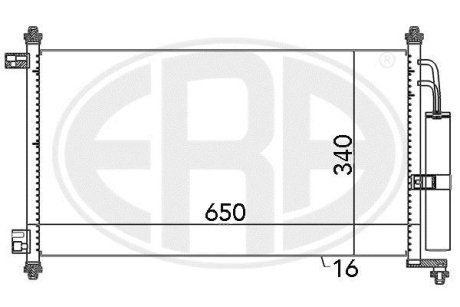 Радиатор кондиционера с осушителем ERA 667069