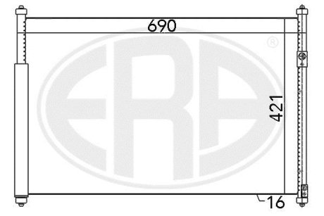 Радіатор кондиціонера з осушувачем ERA 667080