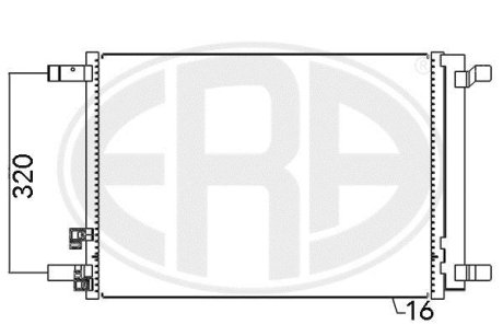 Радиатор кондиционера с осушителем ERA 667094
