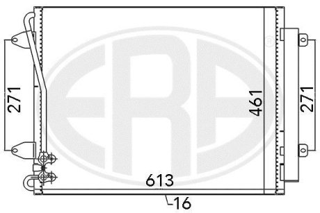 Радиатор кондиционера ERA 667108