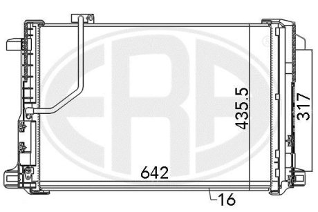 Радиатор кондиционера с осушителем ERA 667111