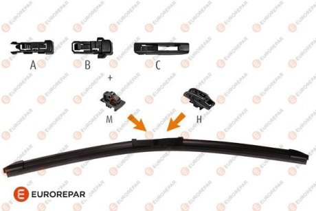 Щітка склоочисника безкаркасна 650 мм (26") EUROREPAR 1635455080