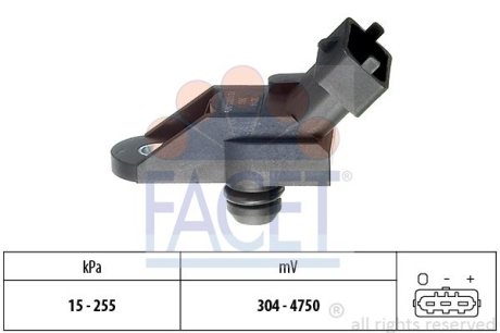 Датчик абсолютного давления (Manifold Air Pressure Sensor, MAP sensor) FACET 10.3014