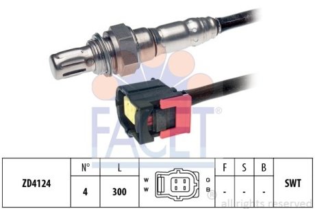 Датчик кислорода (лямбда-зонд) Mercedes Benz W204/212/213/221/222 M157/276/278 11-> FACET 10.8175