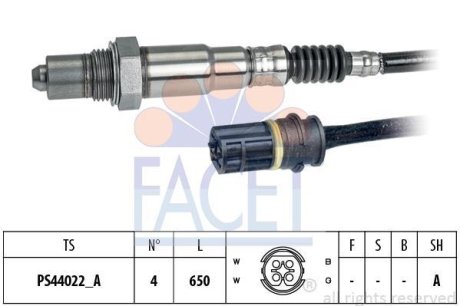 Датчик кислорода (лямбда-зонд) MB W203/W211 1.8 (00-) FACET 10.8287