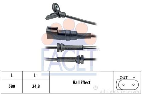 Датчик ABS Ford FOCUS 1.4-2.0 98-04 передний Л/Пр FACET 21.0023