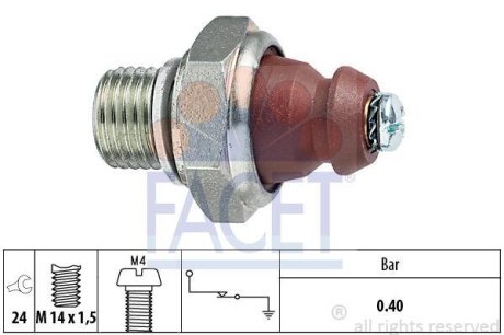 Датчик тиску масла ОМ616/617 FACET 7.0074