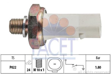 Датчик давления масла FACET 7.0136