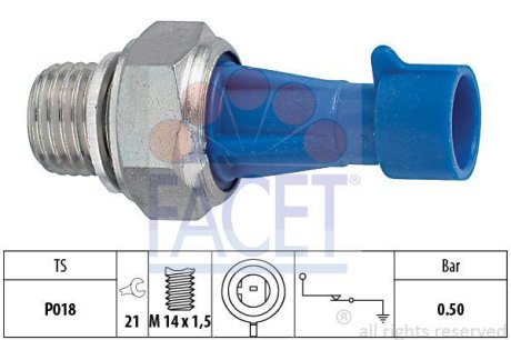 Датчик давления масла FACET 7.0143