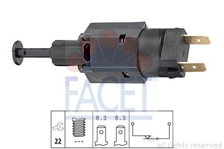 Датчик педали тормоза FACET 7.1050