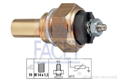 Датчик температуры охлаждающей жидкости FACET 7.3112