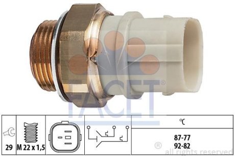 Датчик включения вентилятора VW T4 (94-03) (на радиаторе) FACET 7.5651