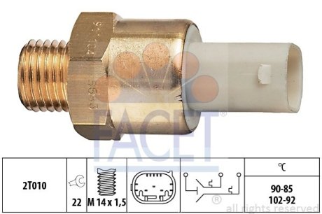 Датчик вмикання вентилятора BMW 5(E39)/ 7(E38) 2.0-5.4 95-03 FACET 7.5683