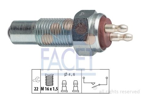 Датчик заднего хода Ford Fiesta ii 1.3 (83-89) FACET 7.6006