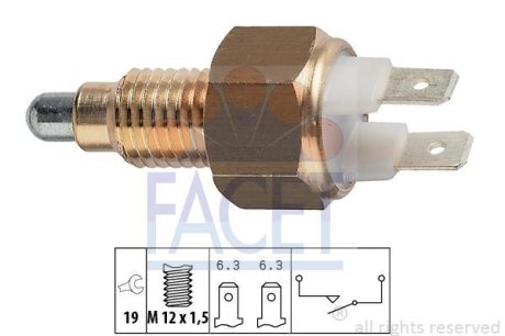 Датчик включения заднего хода FACET 7.6009