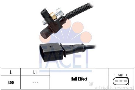 Датчик оборотов коленвала Skoda Fabia / VW Polo 1.4-1.6 (01-) (9.0447) FACET 90447