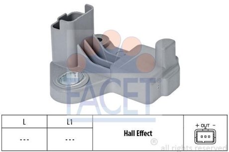 Датчик оборотов коленвала BERLINGO, C4, PICASSO I 1.4D-2.4D 01- FACET 9.0602