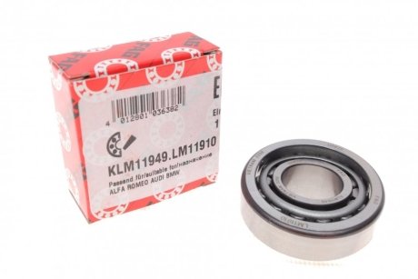 Подшипник ступицы Audi/Ford/Nissan/VW/BMW (19.05x54.24x15.50) FAG KLM11949.LM11910