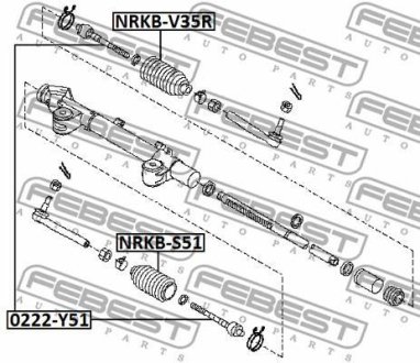 Тяга рульова FEBEST 0222-Y51