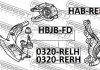 Опора кульова передня нижня (права) FEBEST 0320-RERH (фото 2)