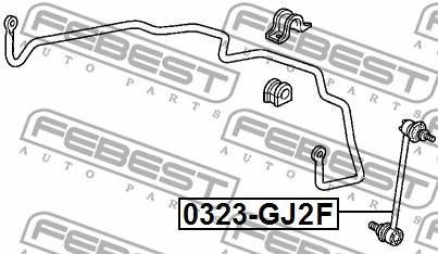 Тяга стабілізатора передня FEBEST 0323-GJ2F