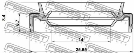 Прокладка, ступінчаста коробка FEBEST 95EAY15250708X