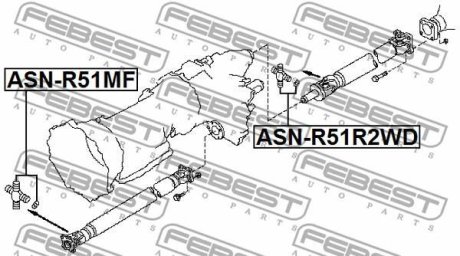 Хрестовина карданного валу FEBEST ASN-R51MF