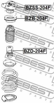 Підшипник опори переднього амортизатора FEBEST BZB-204F