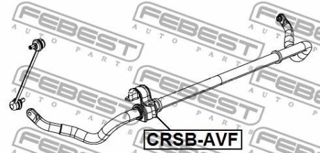 Втулка переднього стабілізатора (d25,5) FEBEST CRSB-AVF