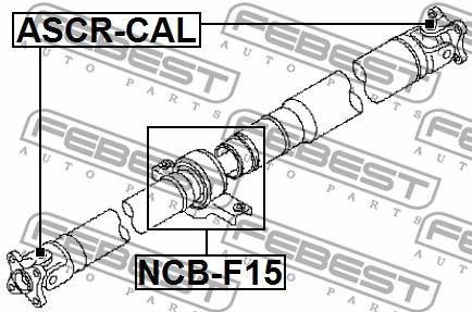 Підшипник підвісний карданного валу FEBEST NCB-F15