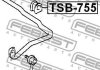 Втулка переднього стабілізатора d22 (без пластику) FEBEST TSB-755 (фото 2)