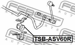 Втулка заднього стабілізатора (d14,7) FEBEST TSB-ASV60R