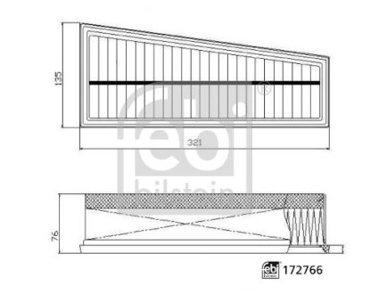 Фильтр воздушный MB E-class (W213)/S-class (W222) 17- (M177) (R) FEBI BILSTEIN 172766