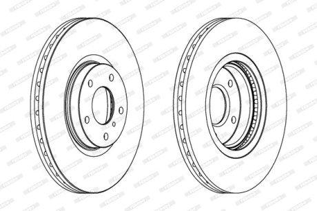 Тормозной диск FERODO DDF1505C1