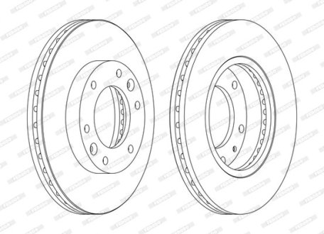 Диск тормозной FERODO DDF1612C