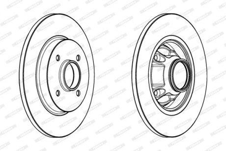 Тормозные диски с подшипником FERODO DDF17351