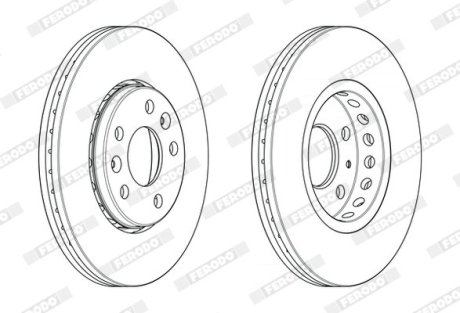 Тормозной диск FERODO DDF2507C