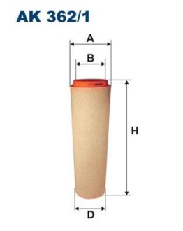 Фiльтр повiтряний FILTRON AK3621