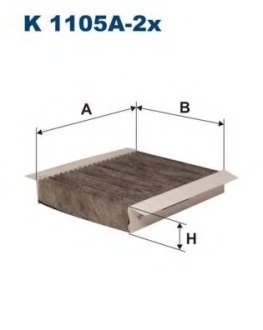 Фильтр салона угольный 2шт FILTRON K1105A2X