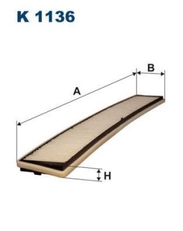Фильтр салона FILTRON K1136