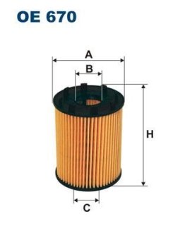 Фильтр масляный FILTRON OE670