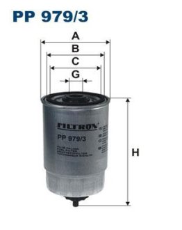 Фiльтр паливний FILTRON PP9793