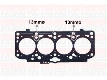 Прокладка ГБЦ VW Caddy 1.9TDI -03 (2 мітки) 1.63mm Fischer Automotive One (FA1) HG1011A (фото 1)