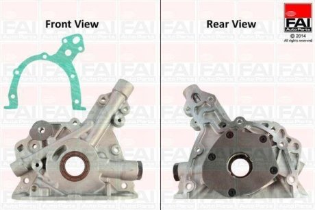 Масляная помпа (крепление сальника круглое) Opel 1.4/ 1.6 Astra F/ G, Corsa A/ B/ C, Kadett E, Meriva, Tigra A, Vectra A/ B/ C, Zafira A Fischer Automotive One (FA1) OP205